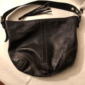 Coach Vintage SoHo Black Leather Hobo Bag with Tassel EUC